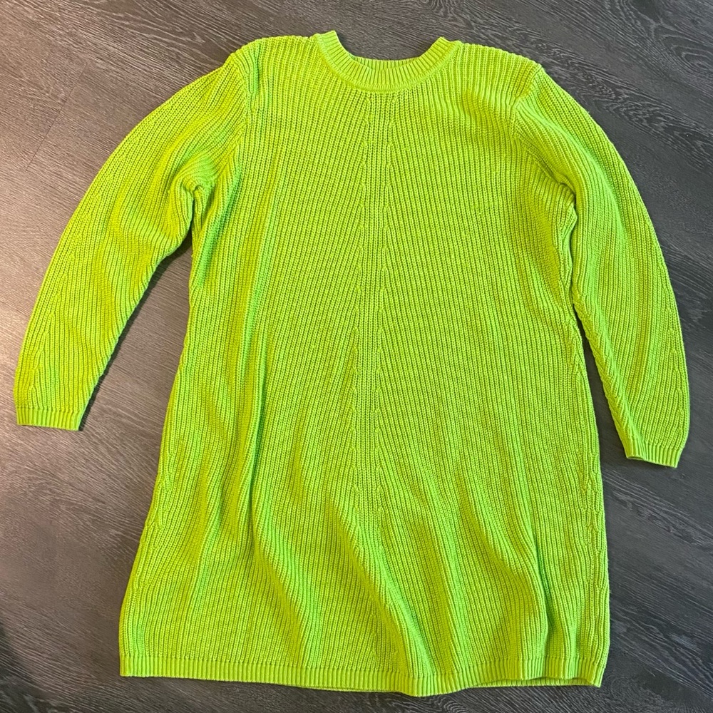 Victor Glemaud chartreuse sweater dress